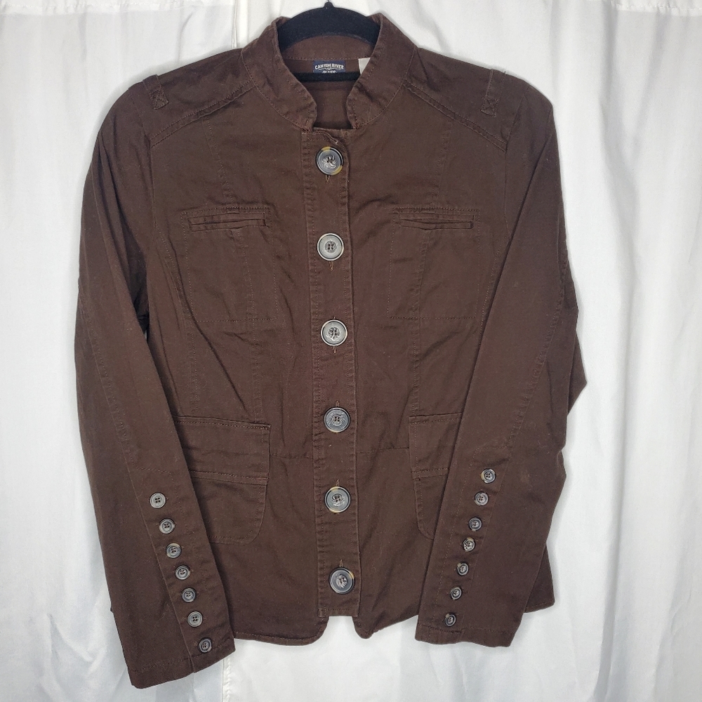 ◇ Canyon River Blues Brown Cotton Buttoned Jacket Size 6